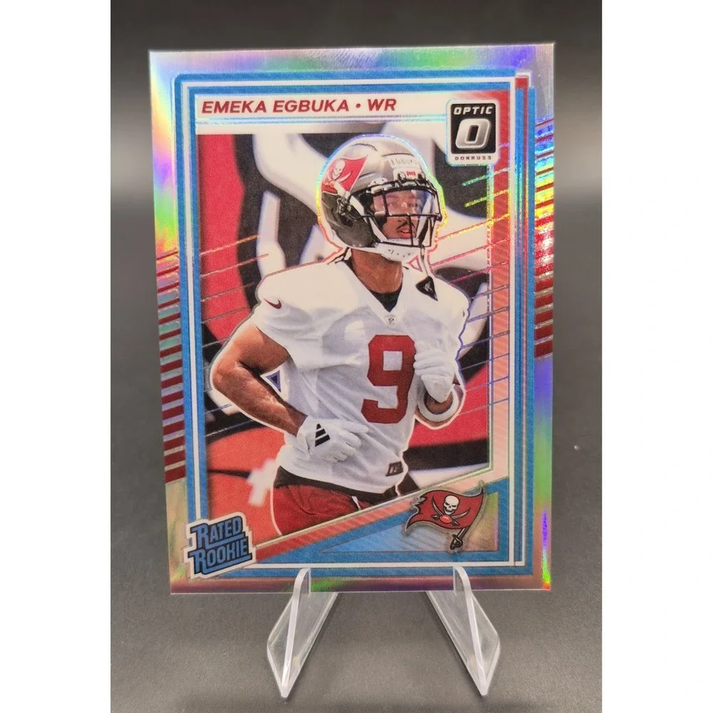 2025 Panini Donruss Optic Emeka Egbuka #265 Rated Rookie Silver Prizm Tampa Bay